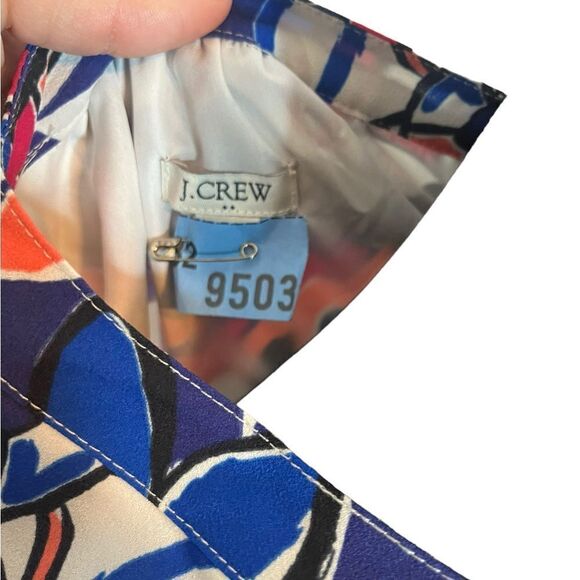 JCREW FLORAL TROPICAL LACE UP EMPIRE WAIST 3/4 SLEEVE DRESS WOMENS SIZE MEDIUM - Picture 10 of 10